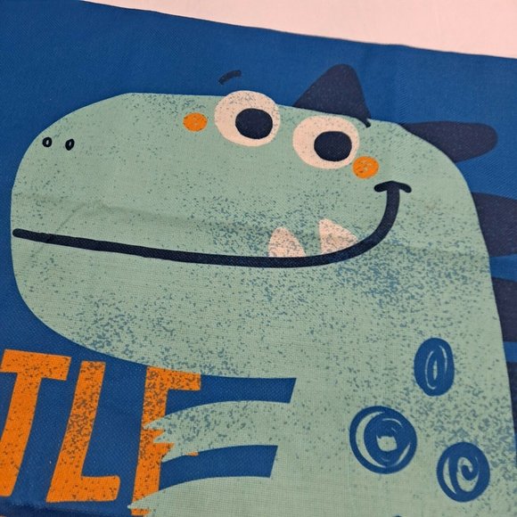 Dinosaur Pillow Cover Blue Little Cool Dino Room Decor XL - Picture 2 of 8